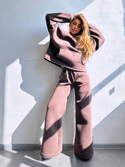 Women's Oversized Hoodie & Wide Leg Sweatpants Set