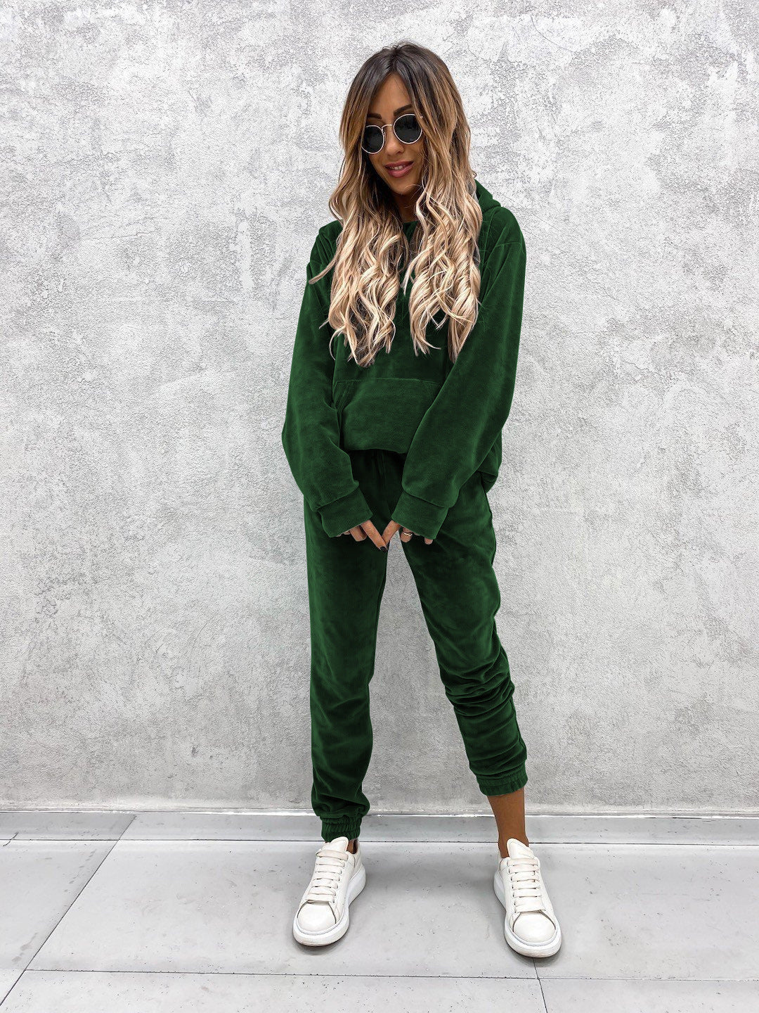 Women's Fleece Set Soft High-Neck Elastic