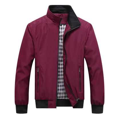 Men's Lightweight Transition Jacket with Stand-Up Collar