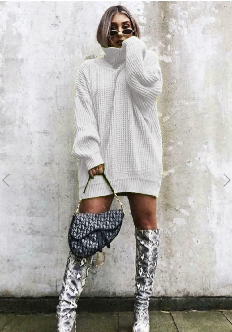 Women's Knitted Jumper Oversized Waffle Knit Trendy Style