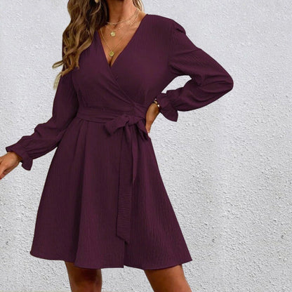 Women's Elegant Long Wrap Dress