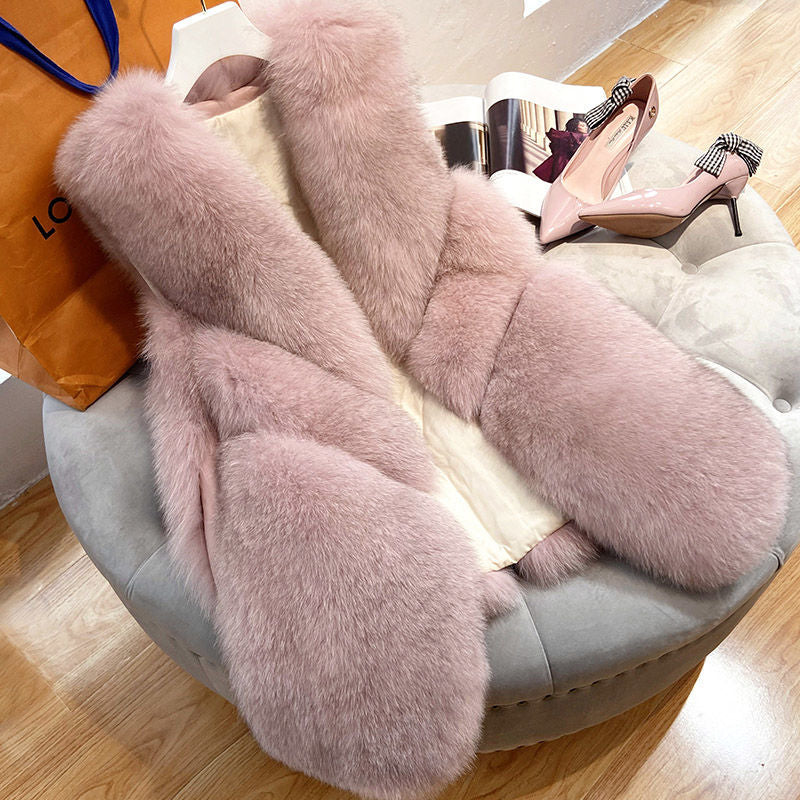 Women's Fur Vest Luxury Coat