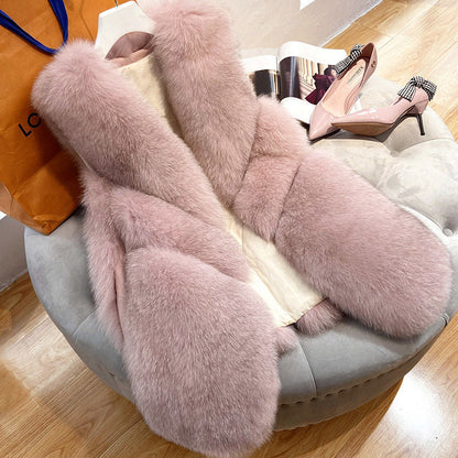 Women's Fur Vest Luxury Coat