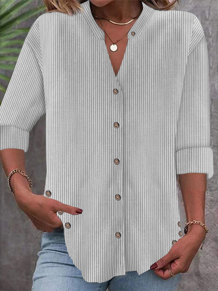 Women's Blouse Striped Elegant Design