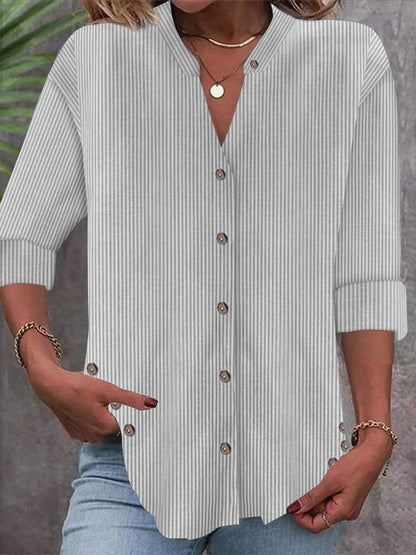 Women's Blouse Striped Elegant Design