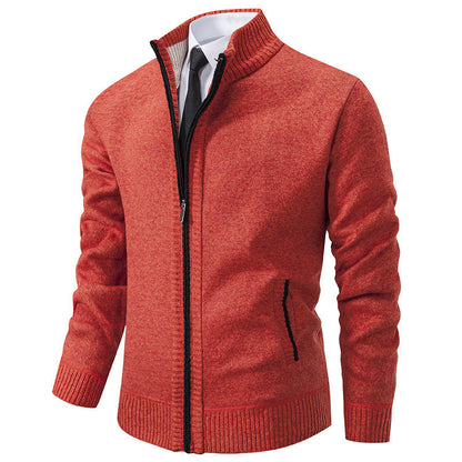 Men's Sports Jacket Stand-Up Collar Zipper Modern