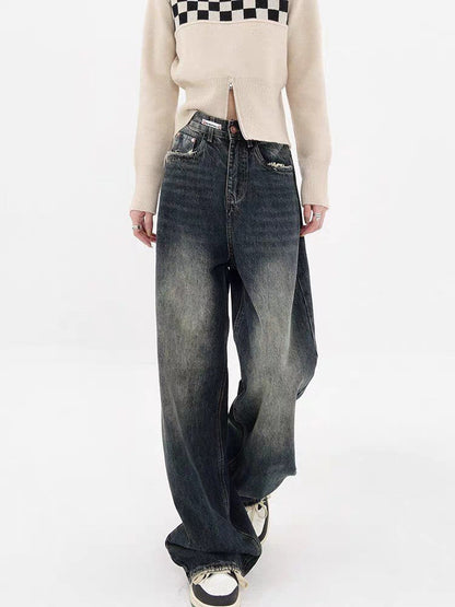 Women's Baggy Jeans Washed Relaxed Fit