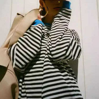 XXL Women's Striped Sweatshirt