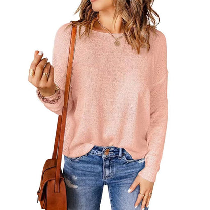 Women's Chunky Knit Oversized V-Neck Sweater