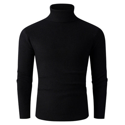 Men's Turtleneck Ribbed Jumper Elegant Design