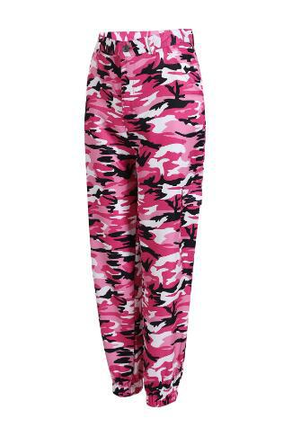 Women's Cargo Pants Camo Style Practical Elastic