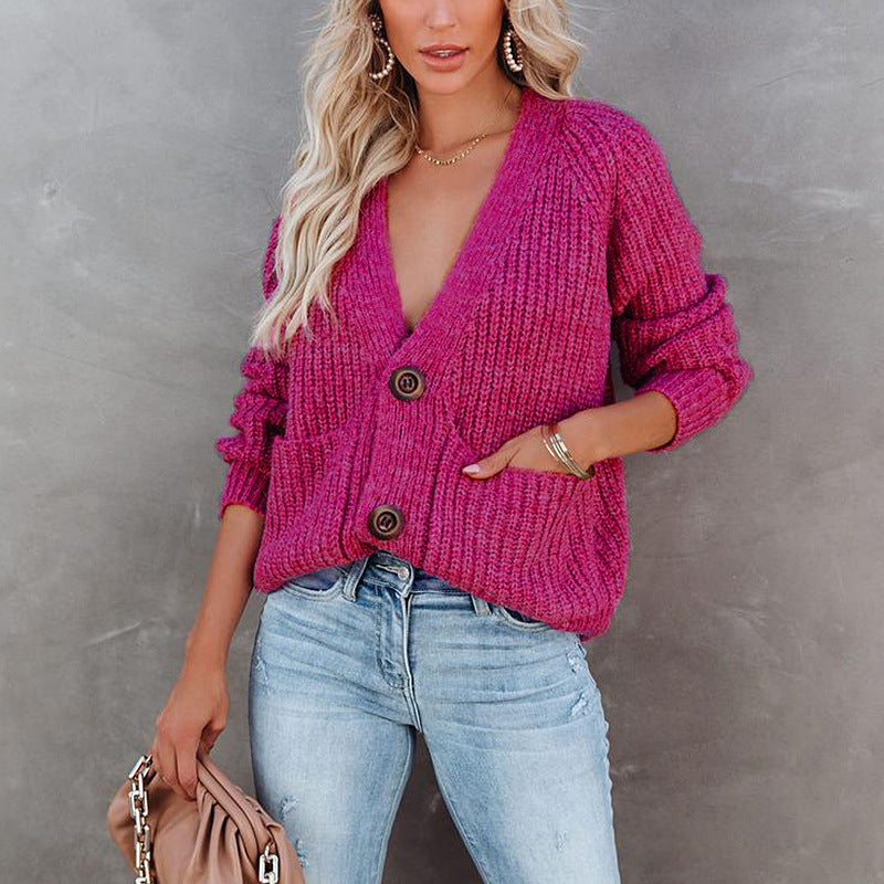 Women's Cardigan Casual With Pockets
