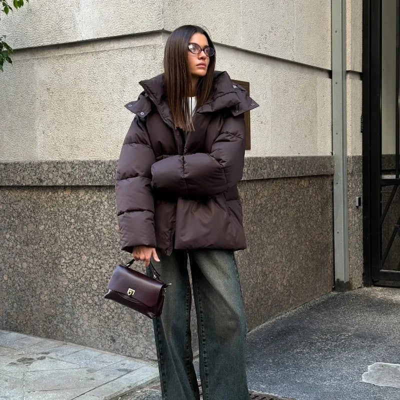 Women's Elegant High-Neck Winter Down Jacket
