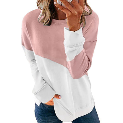 Women's Trendy Color Block Crewneck Sweatshirt