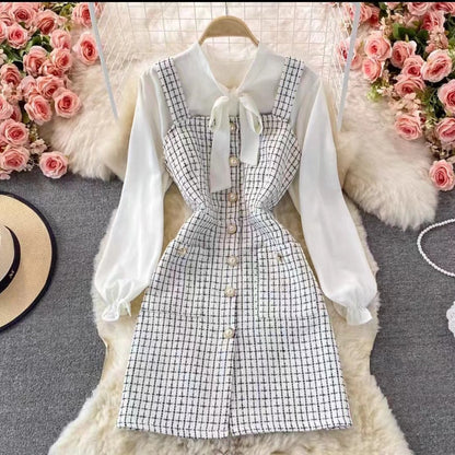 Elegant Women's A-Line Dress with Bow