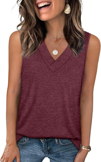 Women's Summer Top V-Neck Elegant