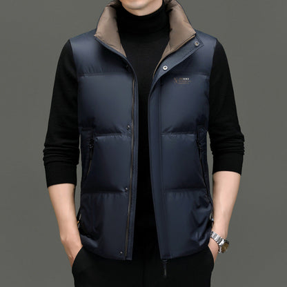 Water-Repellent Down Vest Lightweight Adjustable