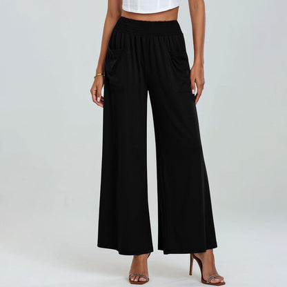 Women's Palazzo Trousers Wide Comfortable Elastic
