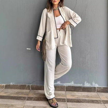Lounge Jumpsuit Bequem Weite Beine mit Taschen
