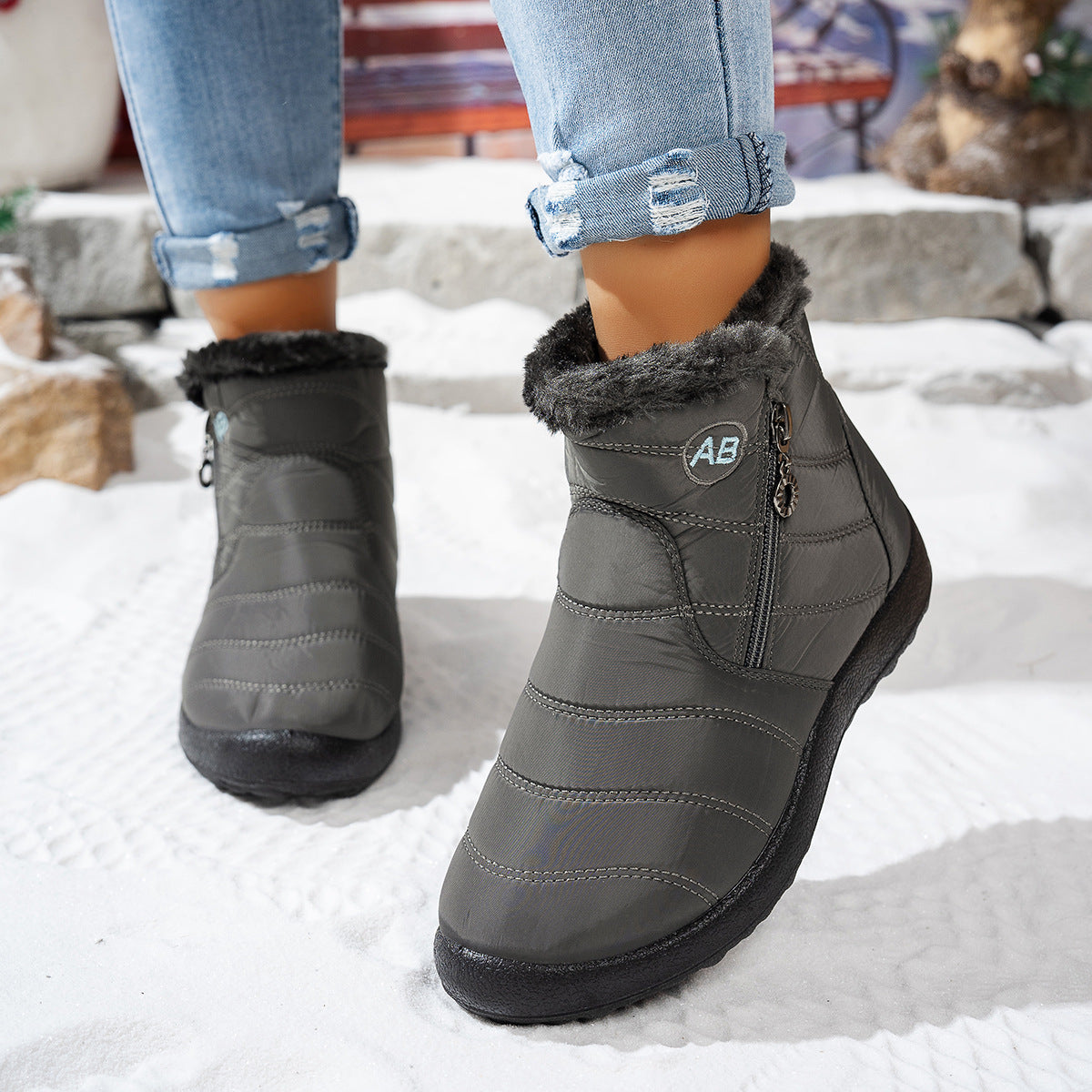 Women's Winter Boots Warm Practical Zipper
