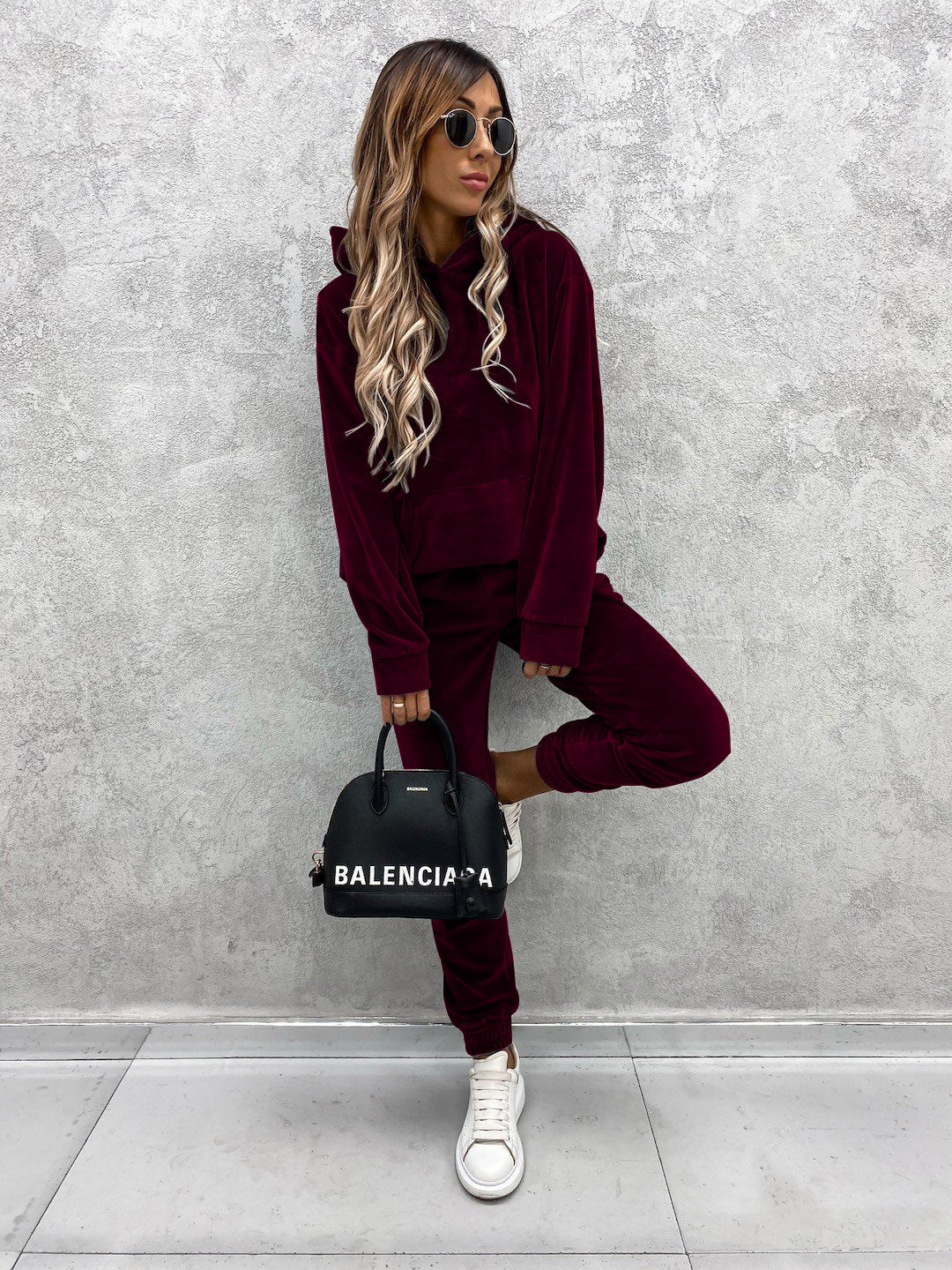 Women's Fleece Set Soft High-Neck Elastic