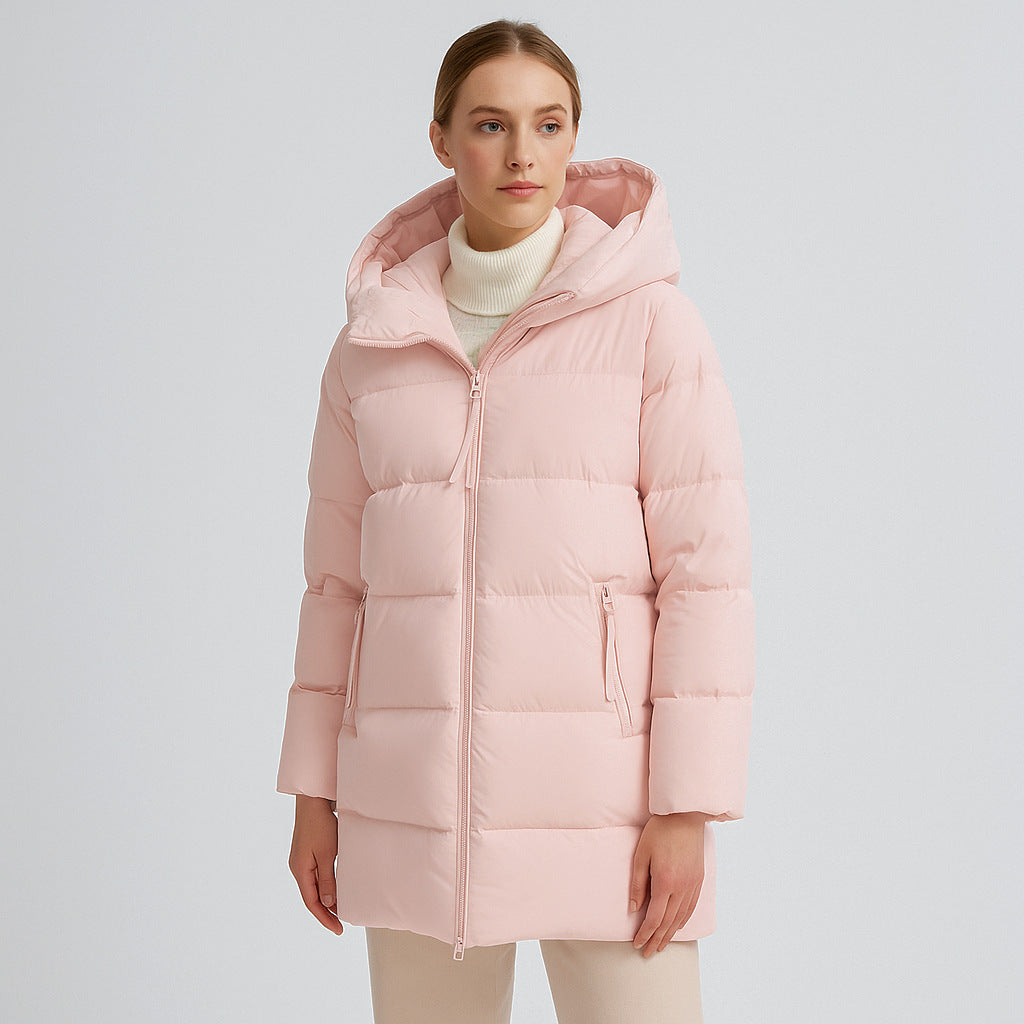 Damen Winterjacke Oversized Kapuze Modern Stil - IdealeKleiden