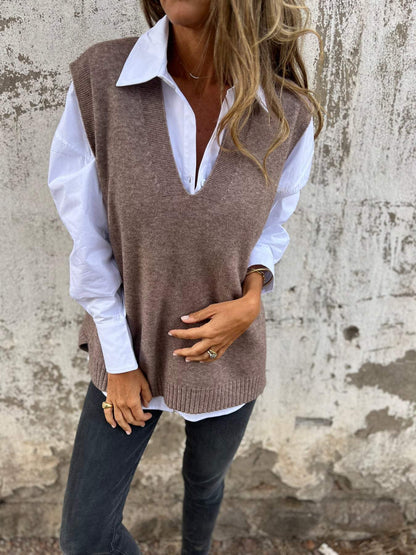 Women's Sweater Casual V-Neck Casual Style