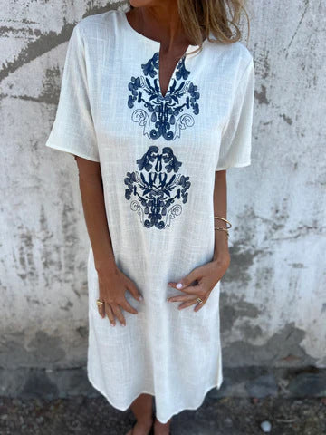 Women's Embroidered Elegant Summer Dress