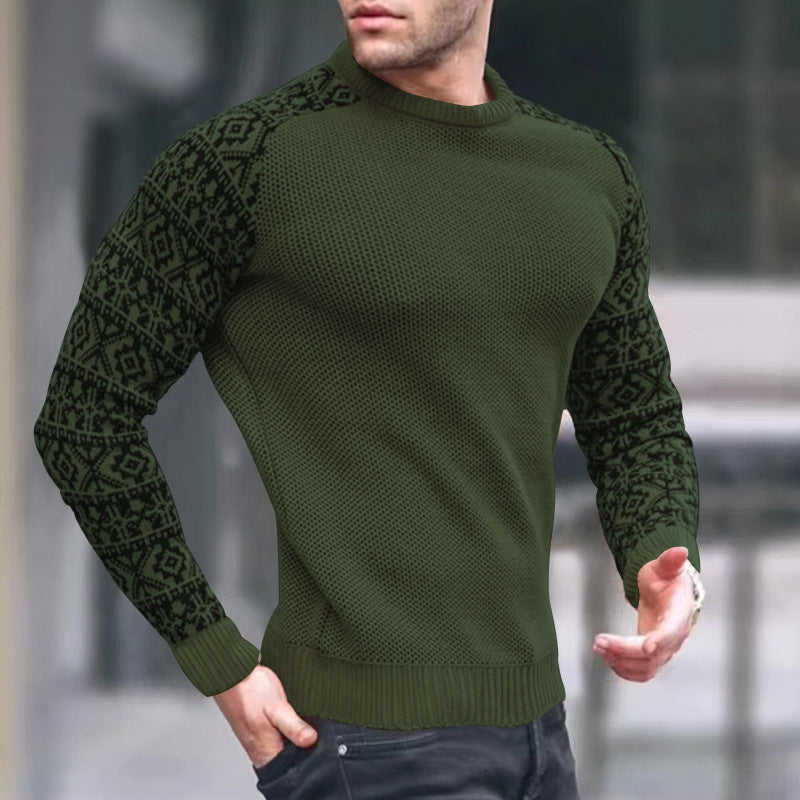 Men's Knitted Sweater Graphic Pattern Trendy Style