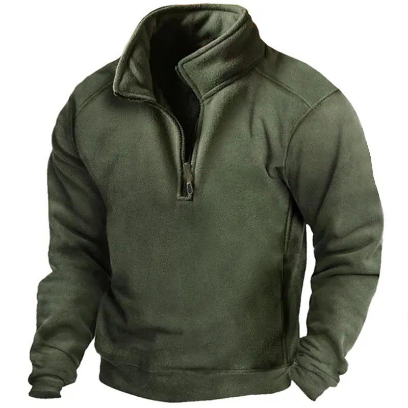 Herren Fleece Pullover Warm Hochkragen - IdealeKleiden