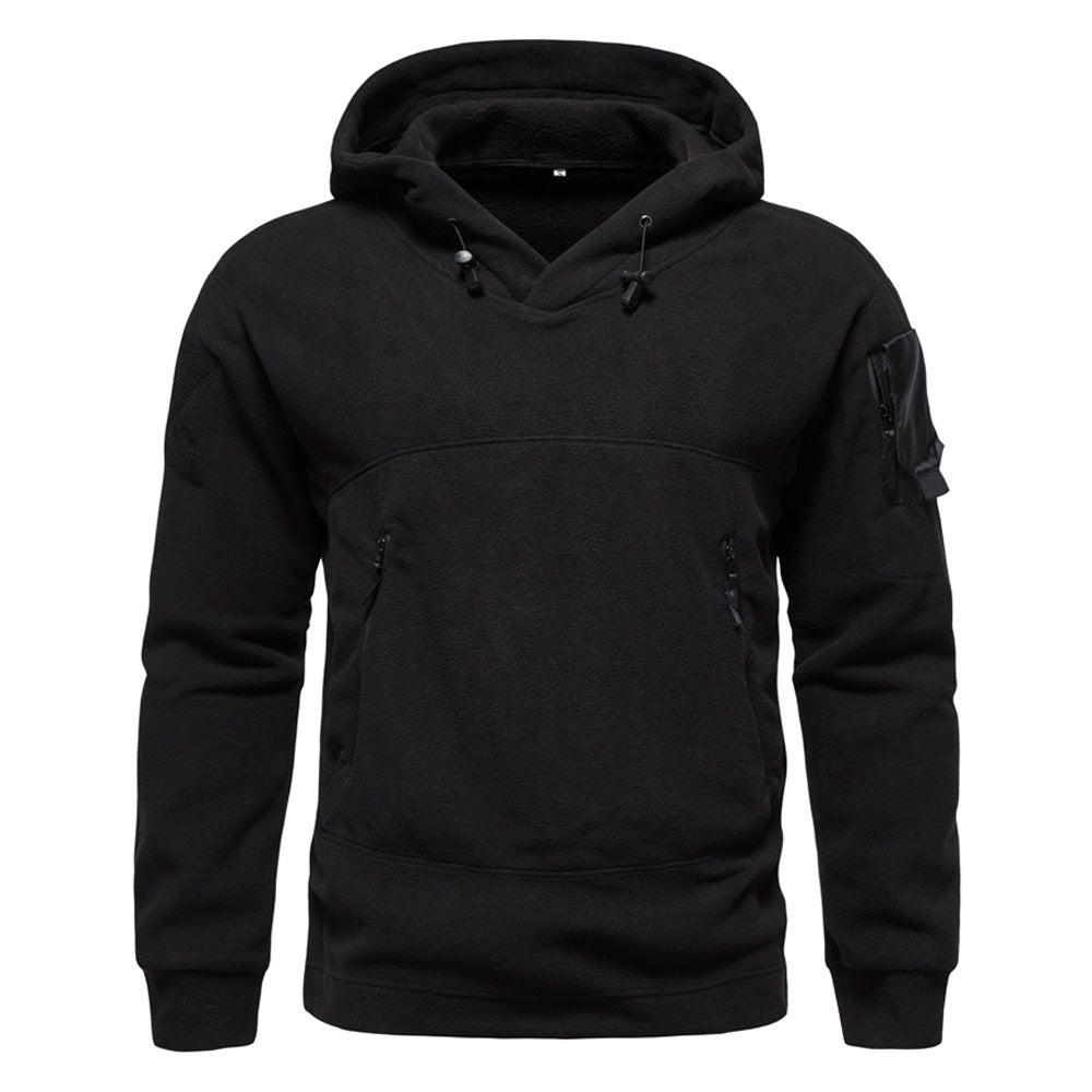 Men's Modern Fleece Hoodie with Zipper Pockets