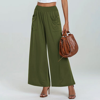 Women's Palazzo Trousers Wide Comfortable Elastic