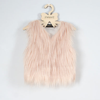 Soft Women's Faux Fur Vest Elegant Open Cut