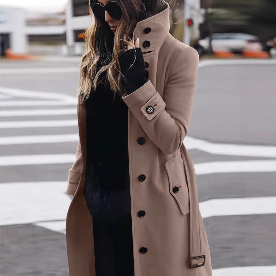 Damen Trenchcoat Elegant Wasserfest - IdealeKleiden