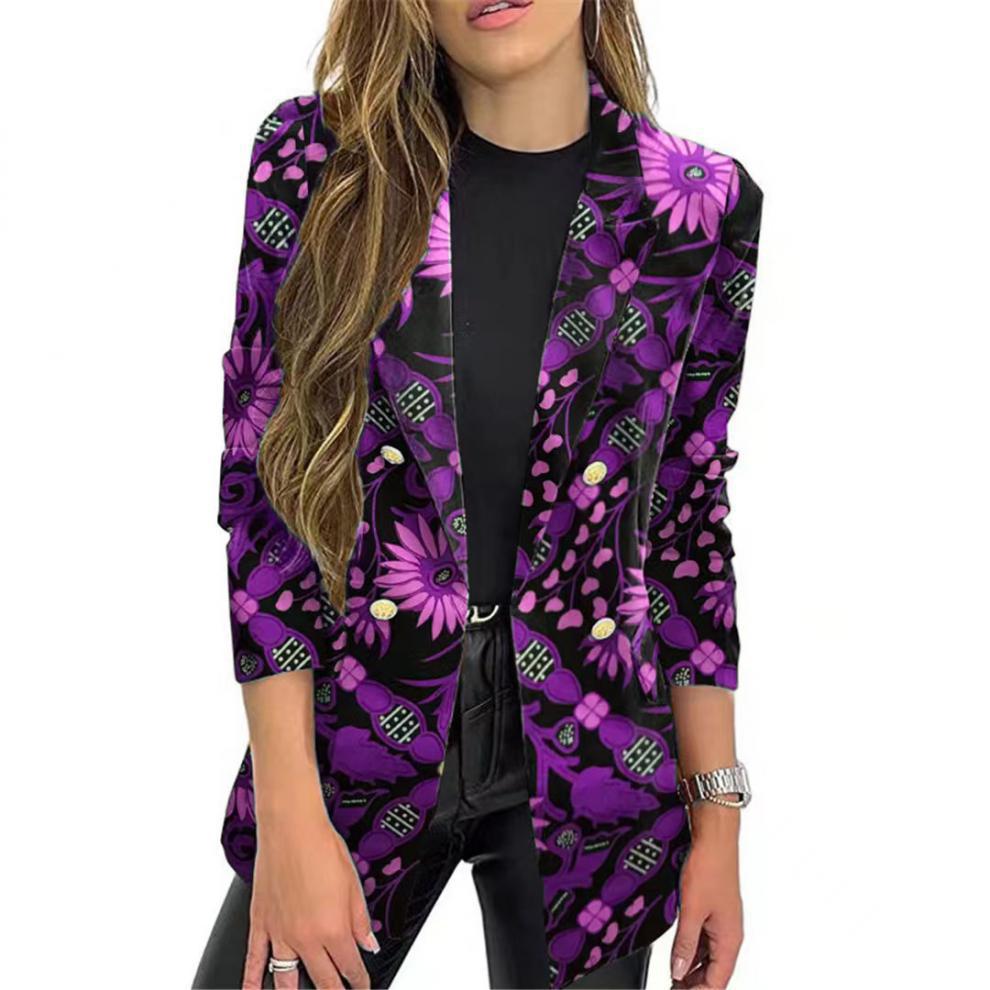 Women's Elegant Floral Blazer Summer Clothing