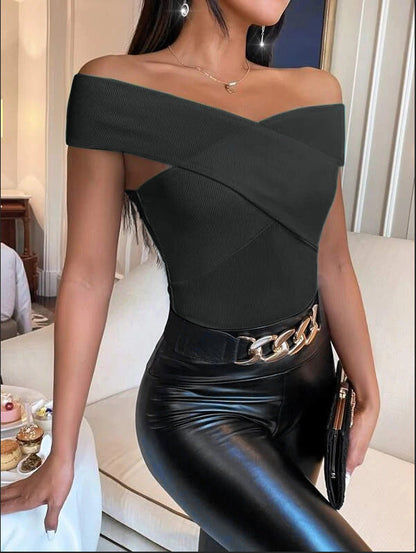 Women's Top Asymmetrical Textured Modern