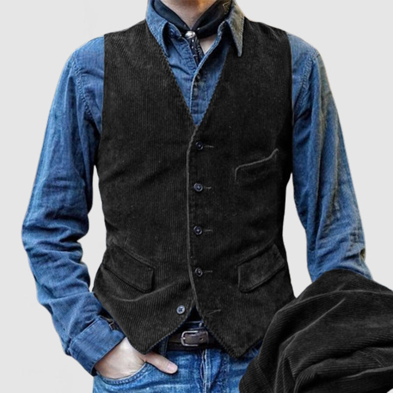 Men's Corduroy Vest Elegant Modern Cut