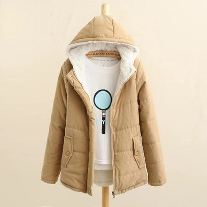 Women's Winter Quilted Jacket Warm Hooded