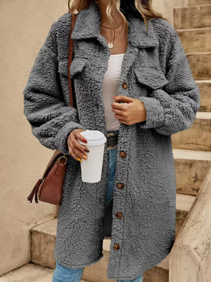 Soft Sherpa Coat Plus Size