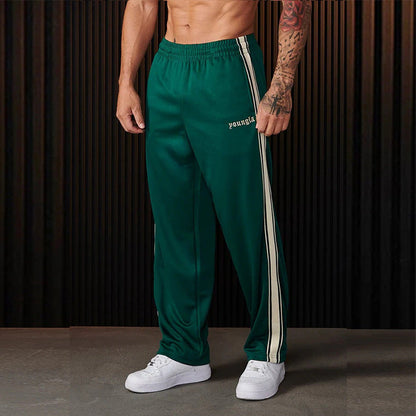 Men's Sporty Joggers with Contrast Stripes