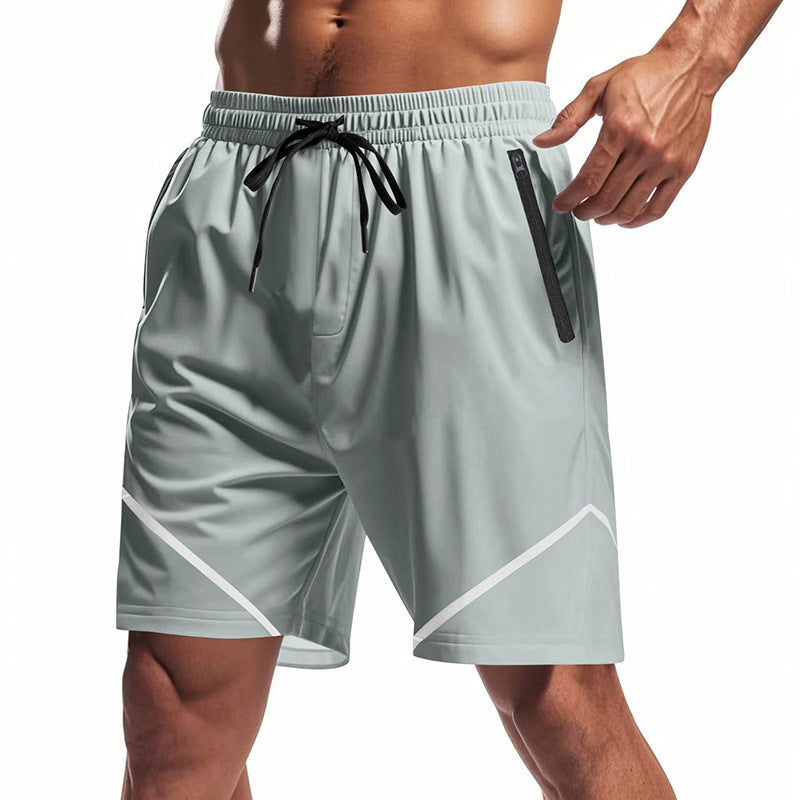 Men's Sports Shorts Breathable with Zipper Pockets