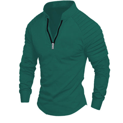 Men's Long-Sleeve Sporty Functional Zip-Up Shirt