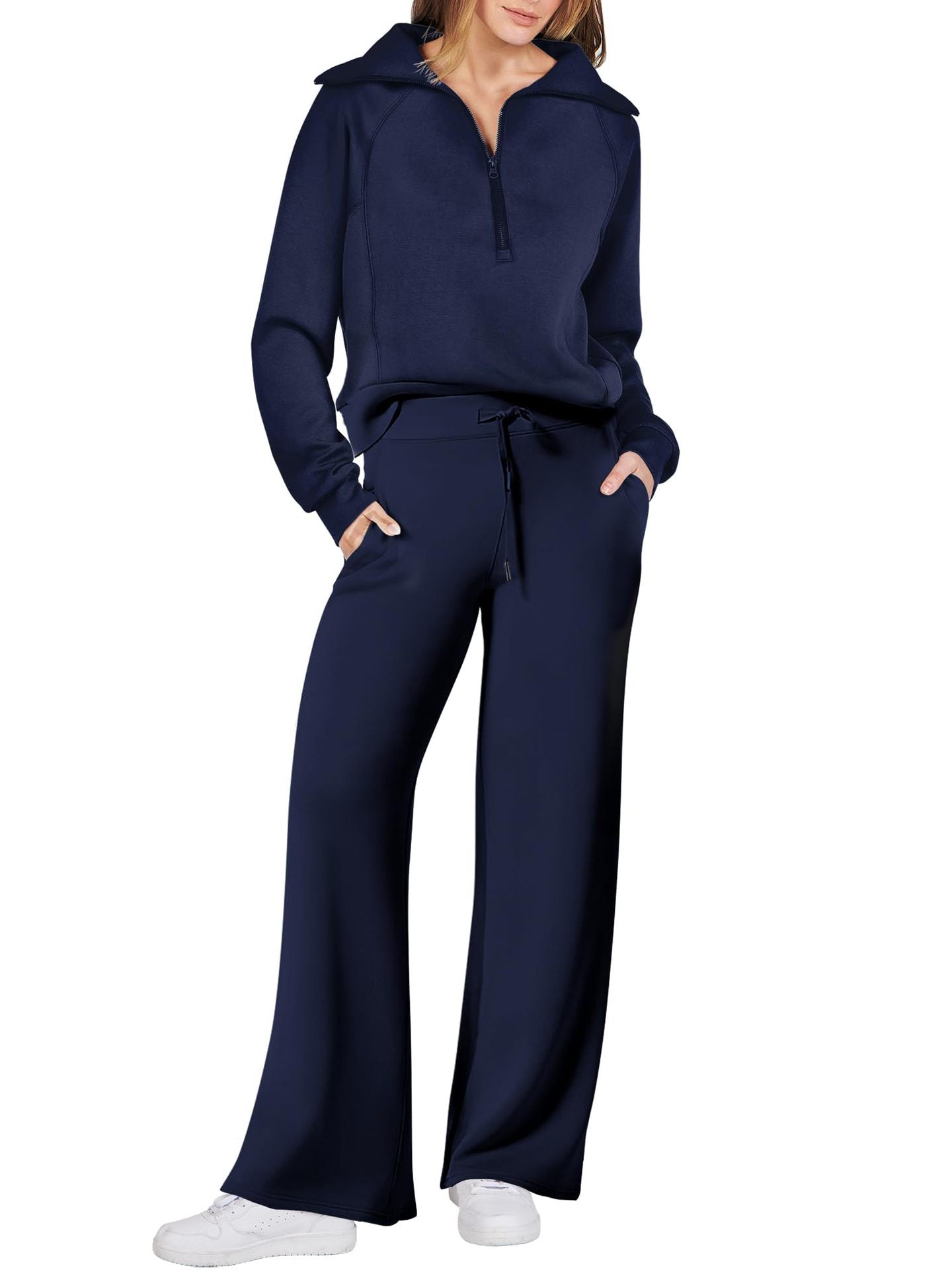 Women's Sporty Two-Piece Set Soft Comfortable High-Neck