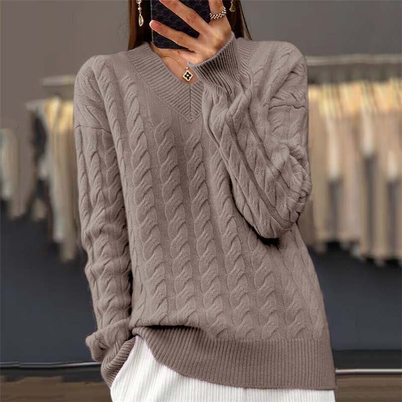 Stylish sweaters with cable knit design