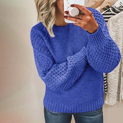 Elegant Plain Knitted Sweater