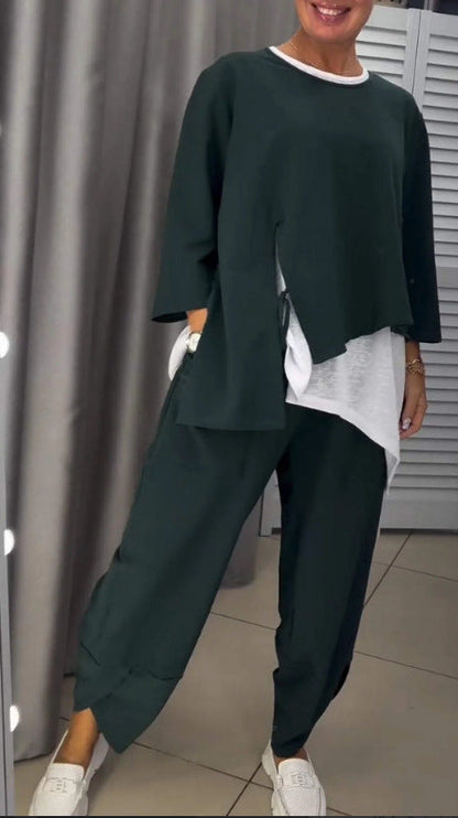 Women's Two-Piece Set Casual Asymmetric Trendy