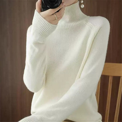 Women's Merino Wool Sweater Soft Turtleneck Elegance