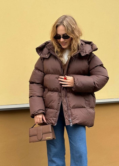 Winter Jacket Chocolate Brown Warm and Stylish