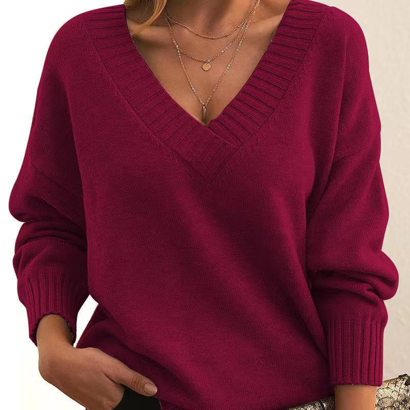 Soft Knit Sweater Solid Timeless Comfortable