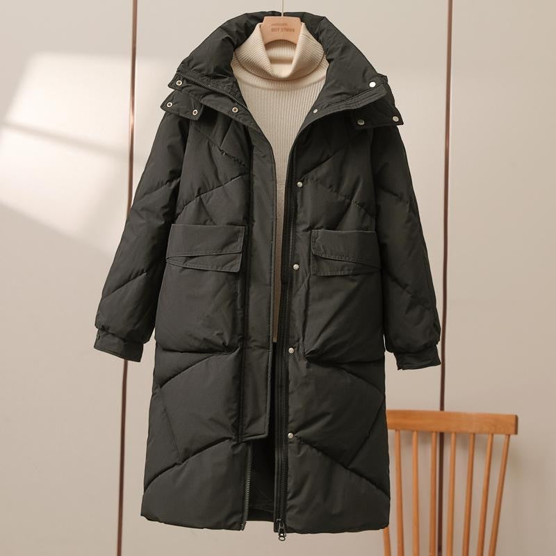 Practical Quilted Jacket With Hood